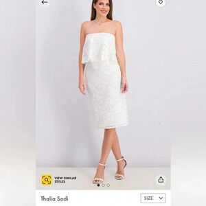 Thalia Sodi strapless lace floral dress.sz Sm,event,wedding ,graduation,classy